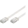 Image de goobay - Câble réseau - RJ-45 (M) pour RJ-45 (M) - 3 m - UTP - CAT 5e - moulé, plat - blanc