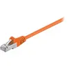 Image de goobay - Cordon de raccordement - RJ-45 (M) pour RJ-45 (M) - 3 m - SF/UTP - CAT 5e - moulé, sans crochet - orange