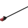 Image de Goobay CAT 6 Slim Patch Cable U/UTP,black cÃ¢ble de rÃ©seau Noir 2 m Cat6 U/UTP (UTP)