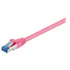 Image de goobay - Cordon de raccordement - RJ-45 (M) pour RJ-45 (M) - 7.5 m - SFTP, PiMF - CAT 6a - sans halogène, moulé, sans crochet - magenta