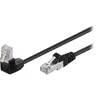 Image de goobay - Câble réseau - RJ-45 (M) pour RJ-45 (M) - 25 cm - paire torsadée écrantée (F/UTP) - CAT 5e - moulé, sans crochet, connecteur à 90 ° - noir