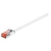 Image de goobay - Cordon de raccordement - RJ-45 (M) pour RJ-45 (M) - 25 cm - U/FTP, PiMF - CAT 6 - moulé, sans crochet, plat - blanc