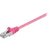 Image de goobay - Câble réseau - RJ-45 (M) pour RJ-45 (M) - 25 cm - SF/UTP - CAT 5e - moulé, sans crochet - magenta