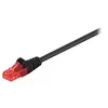 Image de goobay - Cordon de raccordement - RJ-45 (M) pour RJ-45 (M) - 25 cm - UTP - CAT 6 - moulé, sans crochet - noir