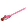 Image de goobay - Cordon de raccordement - RJ-45 (M) pour RJ-45 (M) - 1 m - SFTP, PiMF - CAT 6 - moulé, sans crochet - magenta
