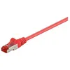 Image de goobay - Cordon de raccordement - RJ-45 (M) pour RJ-45 (M) - 1.5 m - SFTP PiMF - CAT 6 - sans halogène moulé sans crochet - rouge
