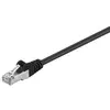 Image de goobay - Cordon de raccordement - RJ-45 (M) pour RJ-45 (M) - 25 m - SF/UTP - CAT 5e - moulé - noir