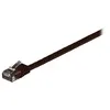 Image de goobay - Cordon de raccordement - RJ-45 (M) pour RJ-45 (M) - 50 cm - UTP - CAT 6 - moulé, plat - brun
