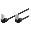 Image de goobay - Câble réseau - RJ-45 (M) pour RJ-45 (M) - 25 cm - paire torsadée écrantée (F/UTP) - CAT 5e - moulé, connecteur à 90 ° - noir