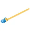 Image de goobay - Cordon de raccordement - RJ-45 (M) pour RJ-45 (M) - 2 m - UTP - CAT 6a - moulé, plat - jaune