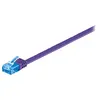 Image de goobay - Cordon de raccordement - RJ-45 (M) pour RJ-45 (M) - 2 m - UTP - CAT 6a - moulé, plat - violet