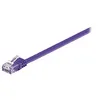 Image de goobay - Cordon de raccordement - RJ-45 (M) pour RJ-45 (M) - 2 m - UTP - CAT 6 - moulé, plat - violet