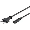 Image de Goobay 97359 câble d'alimentation prise eu type c vers prise double femelle type c7, droit 0,5 m, noir