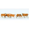 Image de ModÃ©lisme Ho : Figurines : Set De 6 Vaches Marrons Et Blanches-Preiser