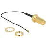Image de Delock - Câble d'antenne - RP-SMA (F) pour MHF4 (M) - 10 cm - coaxial - noir