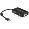 Image de DeLOCK Delock Adapter mini Displayport 1.1 male > VGA / HDMI / DVI female Passive convertisseur vidéo - noir
