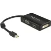 Image de DeLOCK Delock Delock Adapter mini Displayport 1.1 male > VGA / HDMI / DVI female Passive - Convertisseur vidéo - DisplayPort - DVI, HDMI, VGA - noir