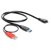 Image de Delock - Câble USB - USB type A (M) pour USB (alimentation uniquement) Micro-USB de type B (M) - USB 3.0 - 20 cm