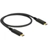 Image de Delock - Câble USB - USB-C (M) pour USB-C (M) - USB 3.1 Gen 2 - 3 A - 50 cm - noir