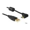 Image de Delock - Câble USB - USB (M) pour Micro-USB de type B (M) - 1 m - connecteur à 90°