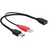Image de Delock - Câble USB - USB type A (F) pour USB (alimentation uniquement) USB type A (M) - USB 3.0 - 30 cm