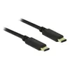 Image de Delock - Câble USB - 24 pin USB-C (M) pour 24 pin USB-C (M) - USB 2.0 - 3 A - 2 m - noir