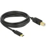 Image de Delock - Câble USB - 24 pin USB-C (M) pour USB type B (M) - USB 2.0 - 3 A - 3 m - noir