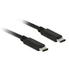 Image de Delock - Câble USB - 24 pin USB-C (M) pour 24 pin USB-C (M) - USB 2.0 - 50 cm - noir