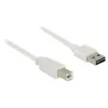 Image de Delock Easy - Câble USB - USB (M) reversible pour USB type B (M) - USB 2.0 - 2 m - blanc