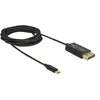 Image de Delock - Câble DisplayPort - USB-C (M) pour DisplayPort (M) - DisplayPort 1.2 - 2 m - support 4K alimentation USB - noir
