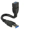 Image de Delock ShapeCable - Rallonge de câble USB - USB type A (F) pour USB type A (M) - USB 3.0 - 15 cm - noir