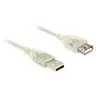 Image de Delock - Rallonge de câble USB - USB (F) pour USB (M) - USB 2.0 - 50 cm - transparent