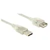 Image de Delock - Rallonge de câble USB - USB (F) pour USB (M) - USB 2.0 - 1.5 m - transparent