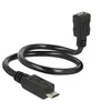 Image de Delock OTG ShapeCable - Rallonge de câble USB - Micro-USB de type B (F) pour Micro-USB de type B (M) - USB 2.0 OTG - 35 cm - noir