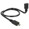 Image de Delock OTG ShapeCable - Rallonge de câble USB - Micro-USB de type B (F) pour Micro-USB de type B (M) - USB 2.0 OTG - 50 cm - noir