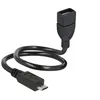 Image de Delock OTG ShapeCable - Rallonge de câble USB - USB (F) pour Micro-USB de type B (M) - USB 2.0 OTG - 35 cm - noir