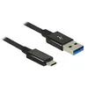 Image de Delock Premium - Câble USB - USB type A (M) pour 24 pin USB-C (M) - USB 3.1 Gen 2 - 1 m - noir