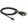 Image de Delock - Câble adaptateur - liaison simple - Mini DisplayPort (M) pour DVI-D (M) - DisplayPort 1.1 - 2 m - passif vis moletées - noir