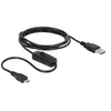 Image de Delock - Câble USB - Micro-USB de type B (alimentation uniquement) (M) pour USB (alimentation uniquement) (M) - 1.5 m - noir