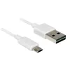 Image de Delock EASY-USB - Câble USB - Micro-USB de type B (M) pour USB (M) - USB 2.0 - 2 m - connecteur A réversible connecteur B micro réversible - blanc
