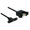 Image de Delock Panel-mount - Câble USB - USB (F) pour Micro-USB Type B (F) - USB 2.0 - 1 m - noir