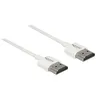 Image de Delock High Speed HDMI with Ethernet - Câble HDMI avec Ethernet - HDMI mâle pour HDMI mâle - 25 cm - triple blindage - blanc - support 4K