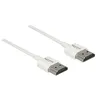 Image de Delock High Speed HDMI with Ethernet - Câble HDMI avec Ethernet - HDMI mâle pour HDMI mâle - 50 cm - triple blindage - blanc - support 4K