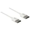 Image de Delock High Speed HDMI with Ethernet - Câble HDMI avec Ethernet - HDMI mâle pour HDMI mâle - 1.5 m - triple blindage - blanc - support 4K