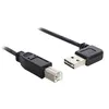 Image de Delock Easy - Câble USB - USB (M) à angle gauche/droit réversible pour USB type B (M) - USB 2.0 - 50 cm - noir