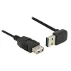 Image de Delock Easy - Rallonge de câble USB - USB (M) incliné vers le haut/bas réversible pour USB (F) - USB 2.0 - 50 cm - noir