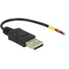 Image de Delock - Câble USB - USB (M) pour câble 2 fils - USB 2.0 - 5 V - 10 cm - noir