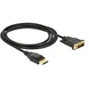 Image de Delock - Câble adaptateur - liaison simple - DisplayPort (M) pour DVI-D (M) - DisplayPort 1.2a - 2 m - passif - noir
