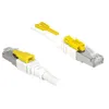 Image de Delock Secure - Cordon de raccordement - RJ-45 (M) pour RJ-45 (M) - 50 cm - STP - CAT 6a - sans halogène - blanc