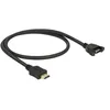 Image de Delock - Câble d'extension HDMI avec Ethernet - HDMI mâle pour HDMI femelle vissable - 50 cm - noir - support 4K